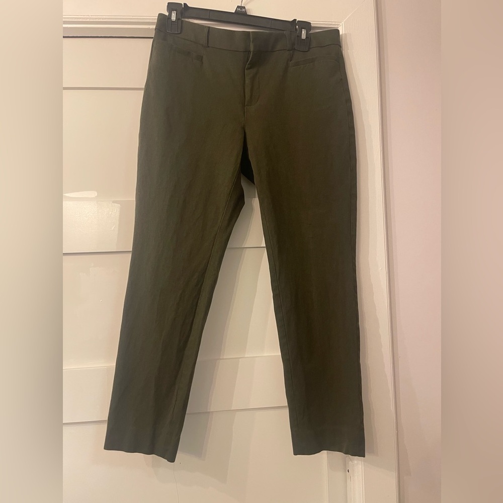 Banana Republic Sloan curvy fit ankle pants green size 8